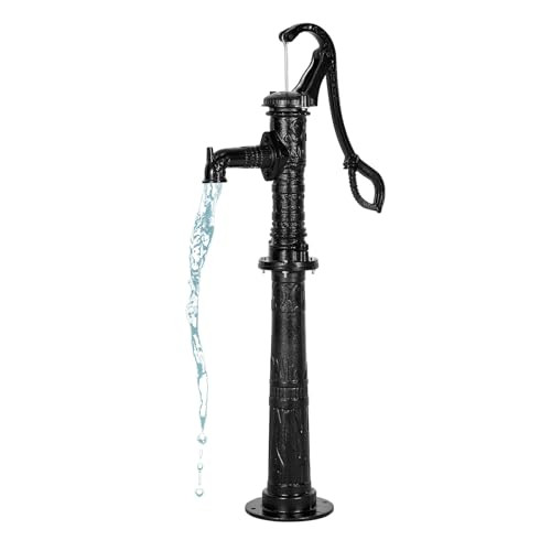 VEVOR Antieke Handpomp van Gietijzer voor Tuin en Vijver, Zwart