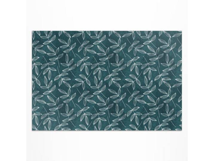 Wallfluent Teppich 60x90 cm Minimalistische Zweige, Dunkelgrün, Kunststoff, 60x90 cm, Teppiche und Böden, Teppiche