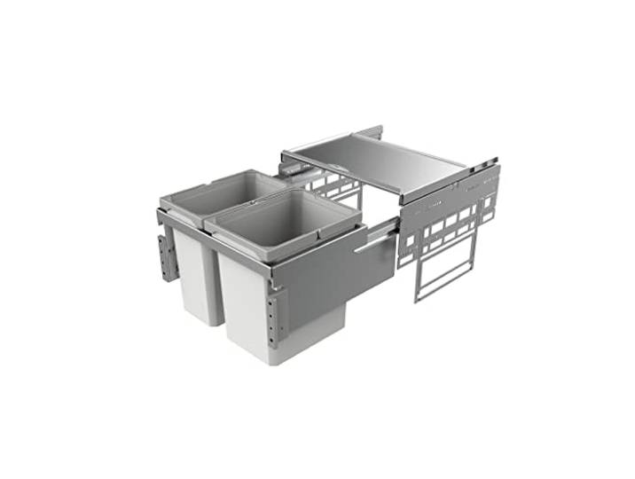 Naber, Cox® Base K1 500-2. Abfallsammler, hellgrau, Höhe 360 mm