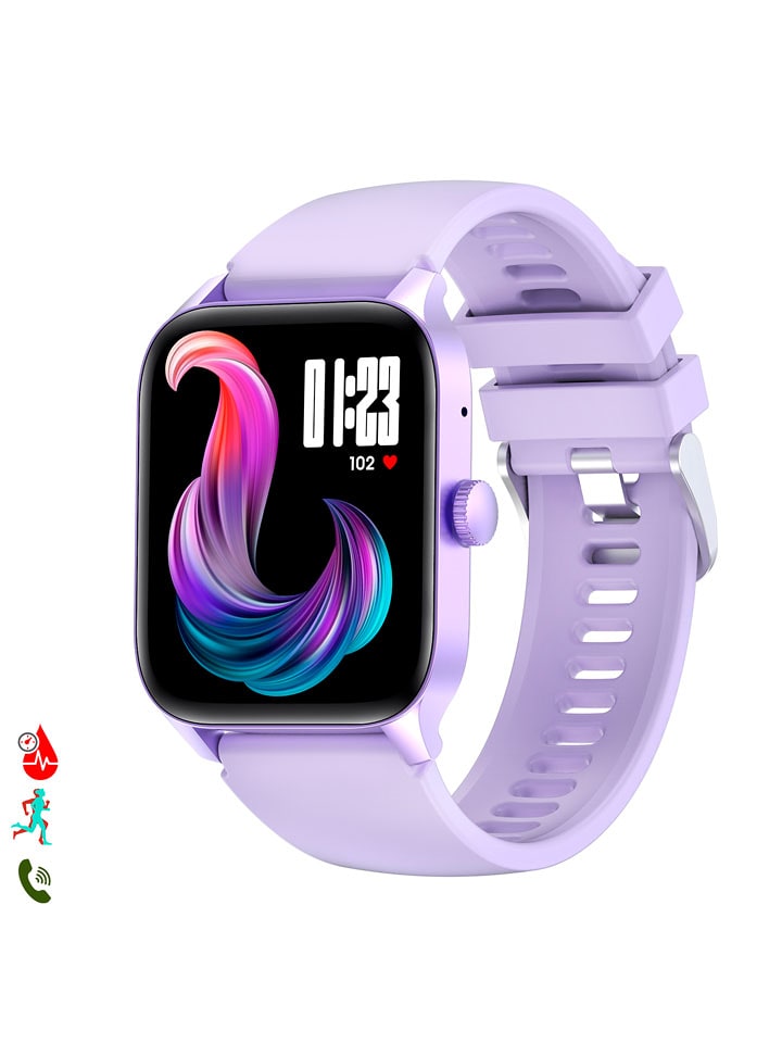 DAM Smartwatch "QS56" in Lila - onesize