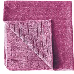 Microfasertuch Arcora Scrub & Clean 2in1 40x40 cm rosa eine Microfaserseite mit Borsten zur Schmutzlösung