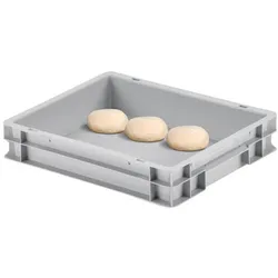 CHEFGASTRO Pizzateigbehälter ohne Deckel | HxBxT 7,5x30x40cm | 9 Liter | Stapelbare Pizzaballenbox Pizzaballenbehälter Pizzateigbox Teigbehälter