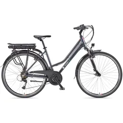 Telefunken Damen Trekking E-Bike XT485 Expedition mit 21-Gang Shimano Kettenschaltung, Anthrazit
