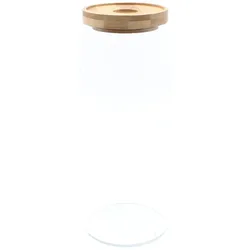 Cottage Bamboo Glass Jar - 25cm