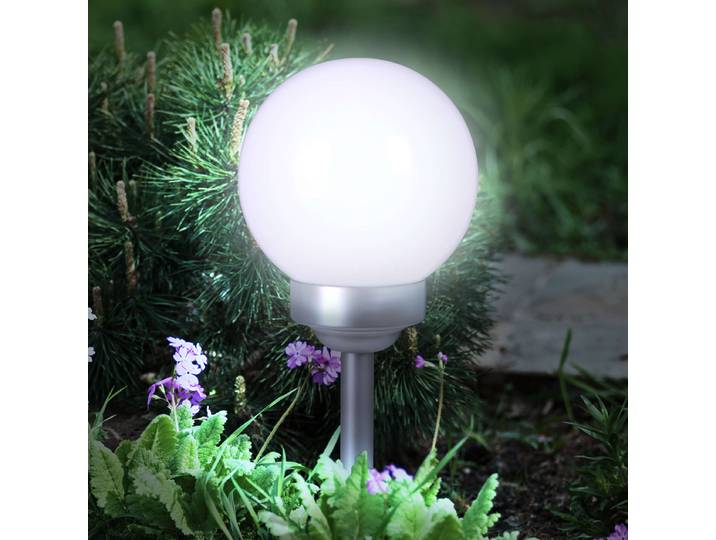 Lampe de chemin LED Ø 25cm Blanc/Argenté