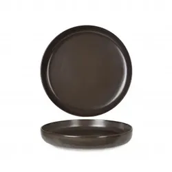 Reaktivbraune Schale Ø 19 cm, Höhe 4, Premium-Feinporzellan, Digitaldruck, Rinart, 12er-Packung