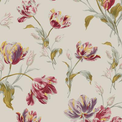 Laura Ashley Gosford Cranberry Wallpaper - N/A