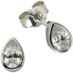Zeeme Basic Ohrstecker 925/- Sterling Silber Zirkonia weiß