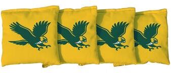 Skip's Garage Fitchburg State Falcons Yellow Cornhole Bags