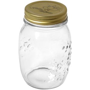 Rayher Vorratsglas 68036000, mit Metalldeckel, 0,5 Liter, rund