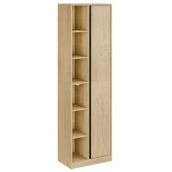 SoBuy Badezimmerschrank, Hochschrank für Bad, Badregal mit 1 Tür 50x30x180cm