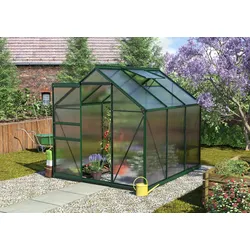 Vitavia Gewächshaus Calypso 4400 Hohlkammerplatten 6 mm inkl. 1 Dachfenster, Smaragd