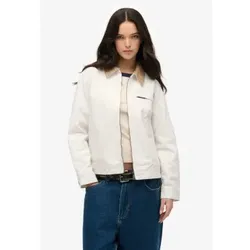 Superdry für Damen. W5011872A Ranch-Jacke weiß (M), Lässig, Recyceltes Polyester, Nachhaltig