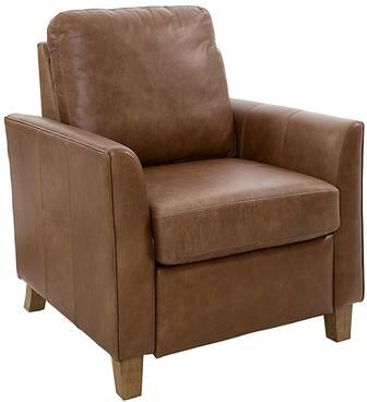 Layla Leather Recliner - Cocoa with Dark Walnut, Cocoa with Dark Walnut Finish - Ballard Designs