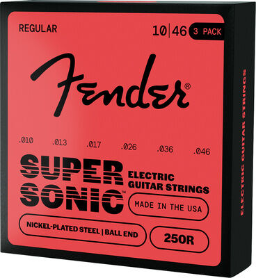 Fender 250R NPS Ball End 10-46 3 Pack