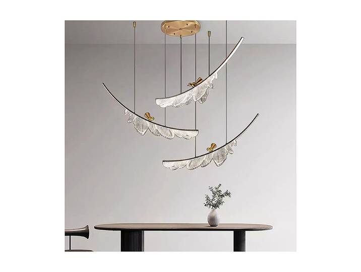 Plafonnier LED suspendu en acrylique, design moderne et créatif, luminaire décoratif d'intérieur, idéal pour un salon, un restaurant ou un hôtel