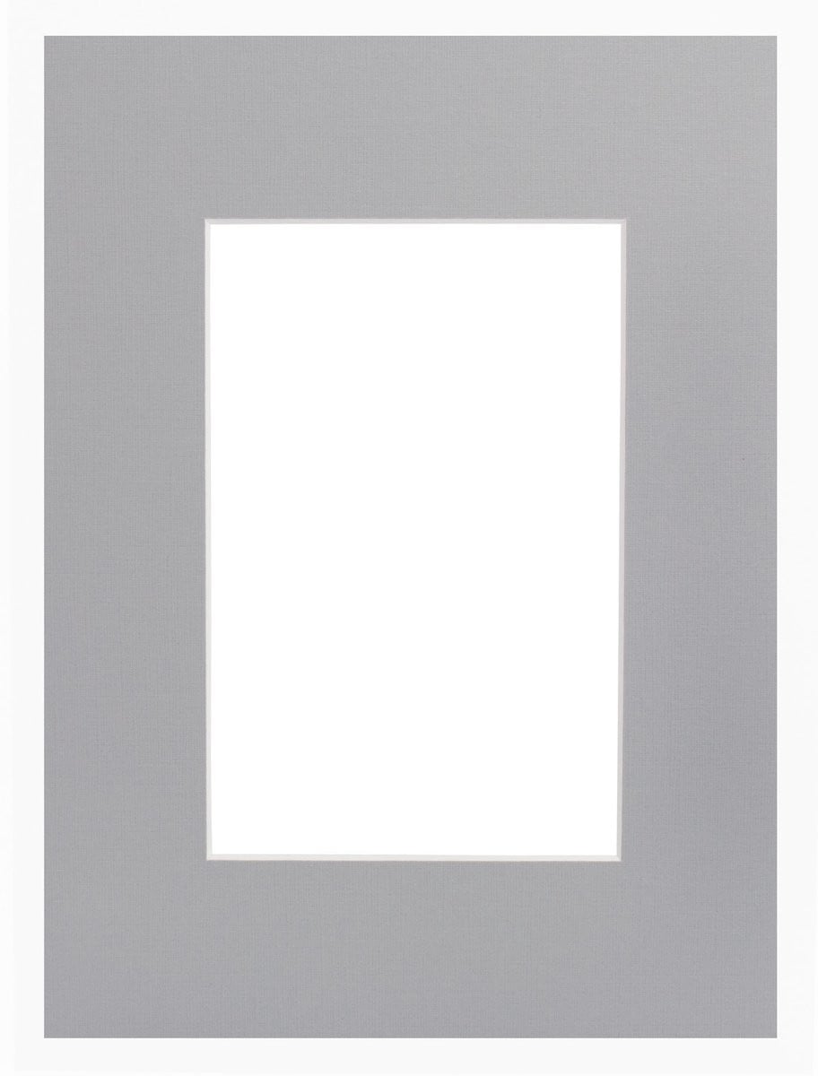 Set van 5 Passe-partouts 822 Grijs, 40 x 40 cm met 29 x 29 cm uitsnede