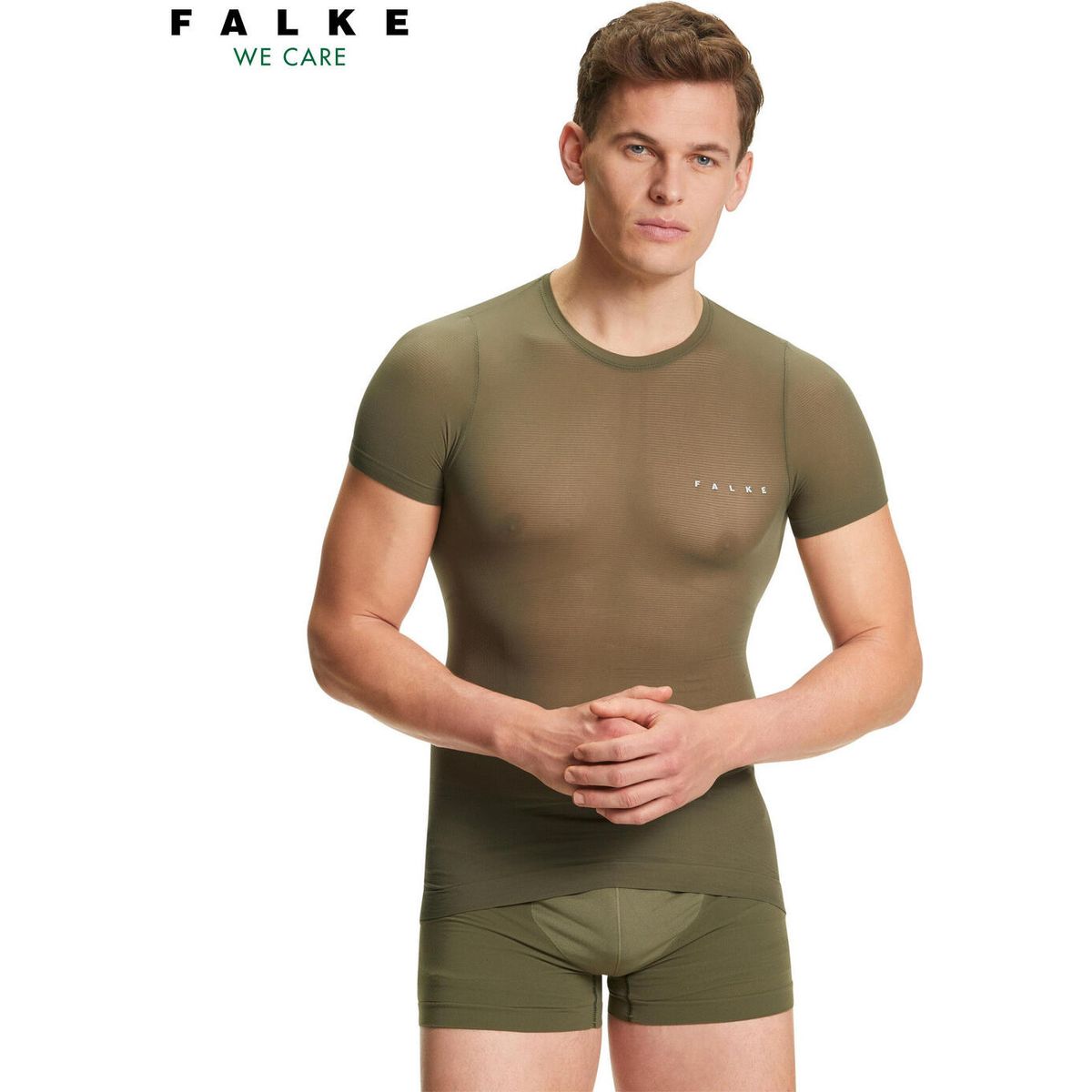 Falke Herren Tight Fit-shirt Ultralight Cool herb (7754) (7754) M 33771-7754-M