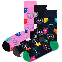 Happy Socks 3er Pack Unisex Socken - Geschenkbox, gemischte Farben Mixed Cat 2 / 36-40