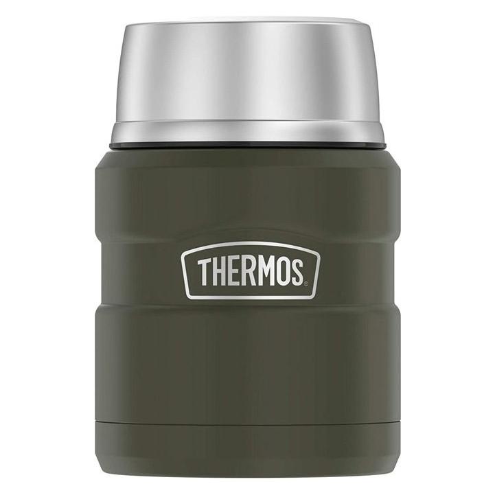 Thermos for food with folding spoon and cup - military green 470 ml (0.47 l) (34816810)