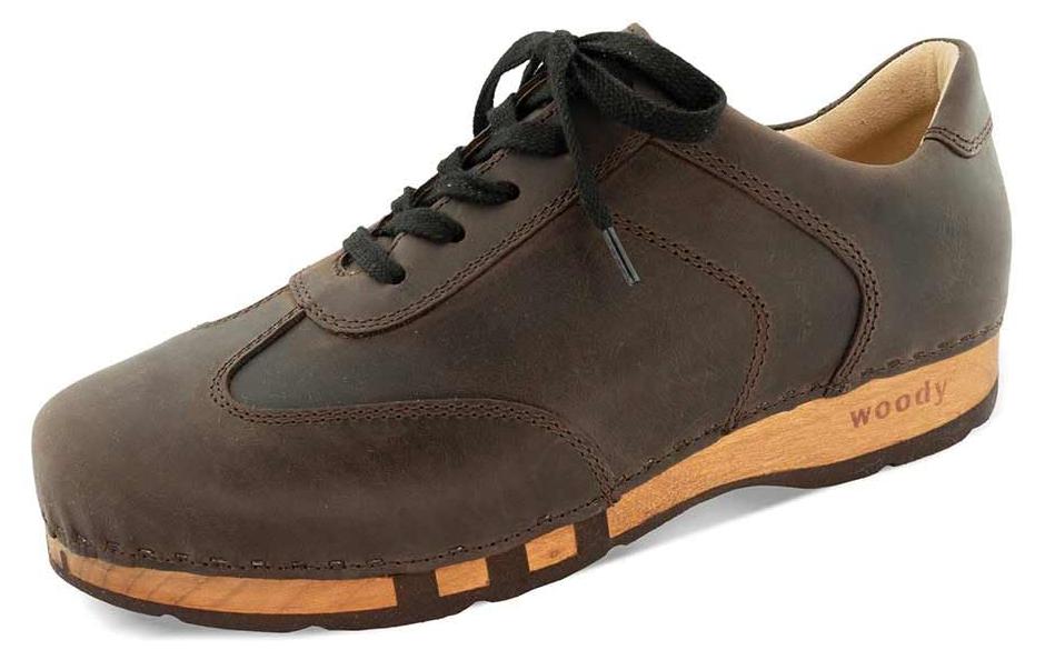 woody Herren Sam Clog Sneaker, Caffe, Größe 43