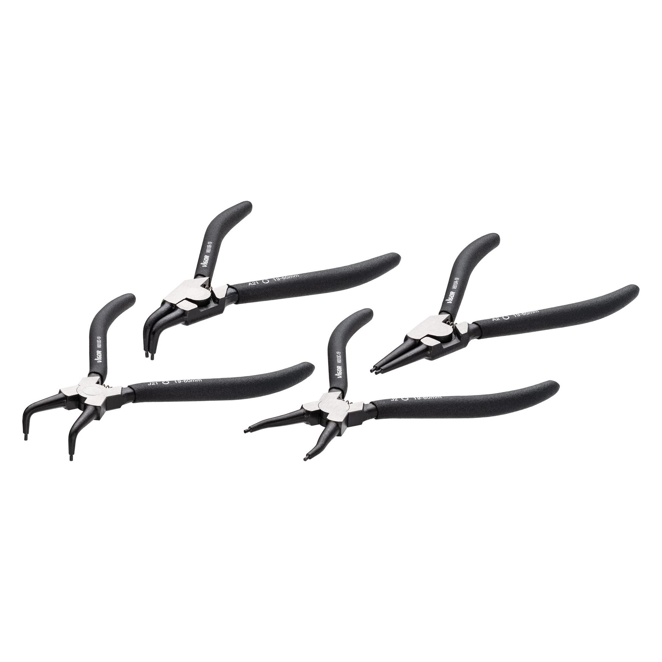 Vigor SICHERUNGSRING-ZANGEN SATZ, 180 MM (180 mm) (V6510-19/4)