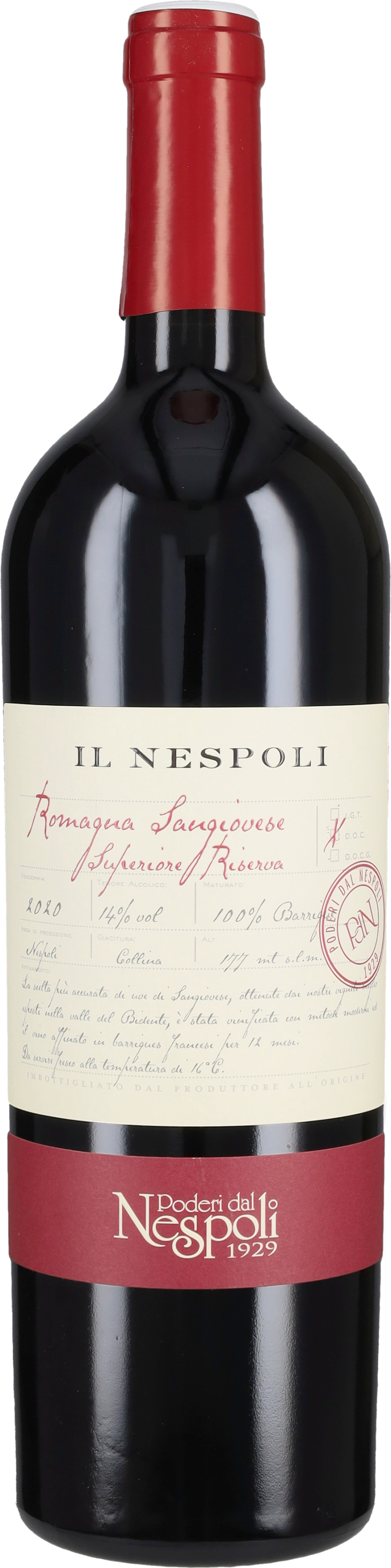 Sangiovese di Romagna Superiore Riserva 'Il Nespoli' Poderi dal Nespoli 2021