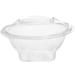 MONOUSO - Transparente Salatschale mit Klappdeckel Rund APET 750ml Ø172mm (200 Stück)