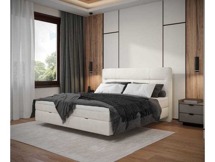 Boxspringbett 180 x 200cm Microfaser Wiam Beige