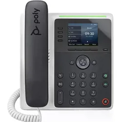 HP Poly Edge E220 IP PH PoE-e, Telefon, Weiss, Schwarz