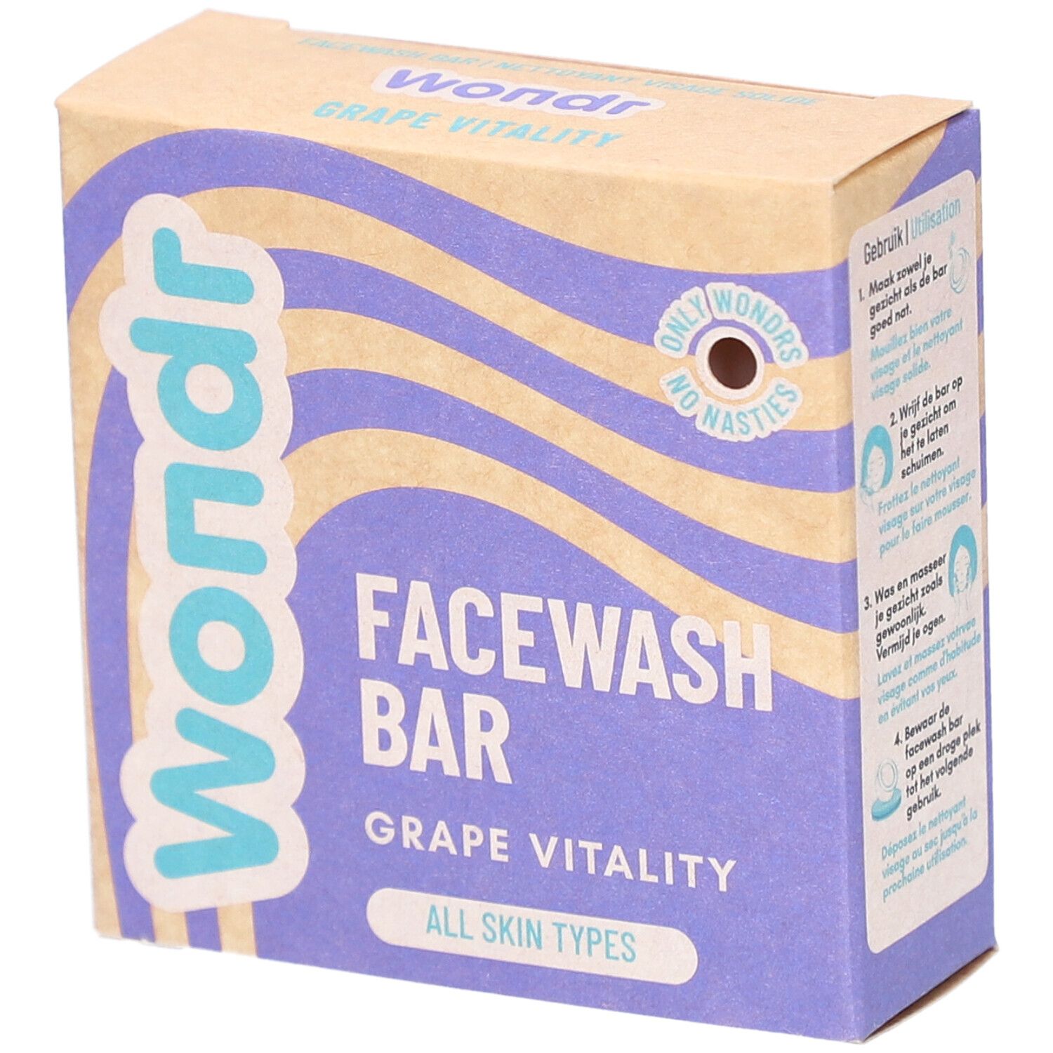 Wondr Grape Vitality Facewash Bar 82g 82 g Seife