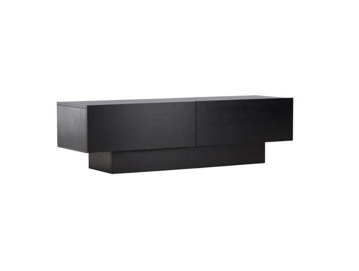 Livetastic Lowboard, Schwarz, 160x45x47 cm, Wohnzimmer, Wohnwände, Lowboards