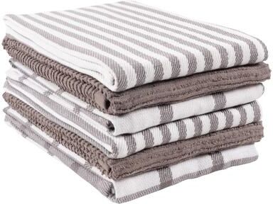 KAF Home Mixed Flat & Terry Kitchen Towels, Set of 6