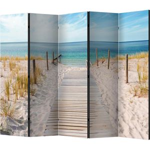 Artgeist Paravent Holiday at seaside, innen 5-tlg., aus Holz / Stoff, zweiseitig bedruckt, 225 x 172cm