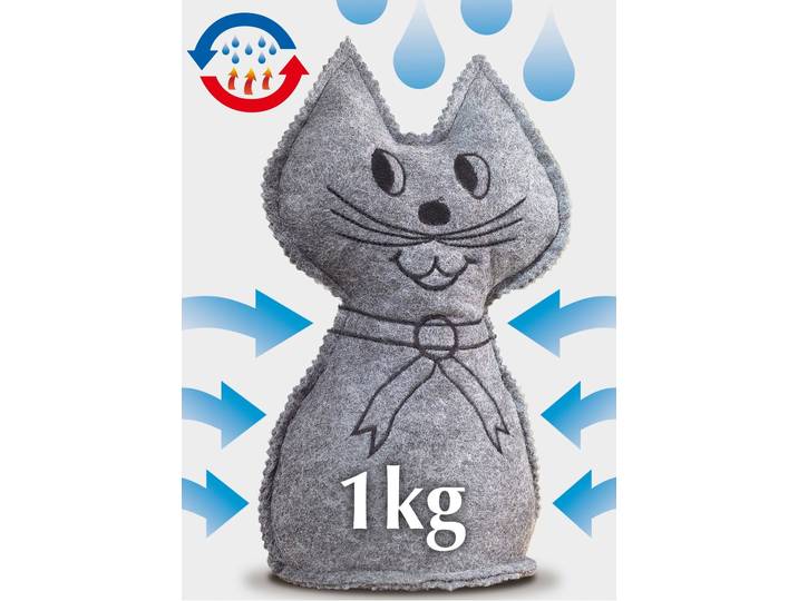 Luftentfeuchter WENKO Katze , grau, Luftentfeuchter, Luftentfeuchter, 3 Monate wirksam