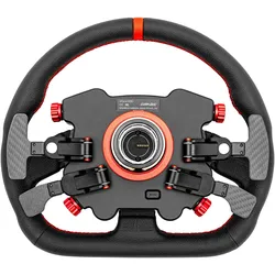 Simagic GT1 D Lenkrad + Pro HUB/Knob - Leder (PC), Gaming Controller, Schwarz