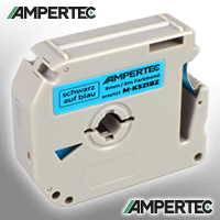 Ampertec P-Touch Band kompatibel zu M-K521BZ schwarz auf blau 9mm / 8m
