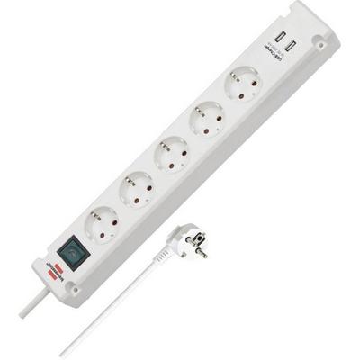 Brennenstuhl 1150660325 Steckdosenleiste mit Schalter 5fach Weiß Schutzkontakt 1St.