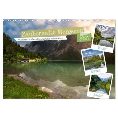 Zauberhafte Bergseen (Wandkalender 2027 DIN A3 quer), CALVENDO Monatskalender