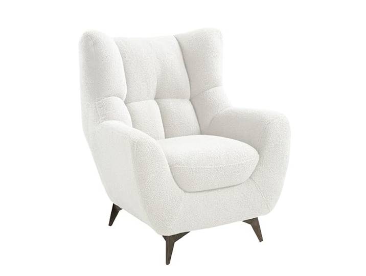 Atlantic Home Collection Sessel Shawn bezogen mit Teddystoff, weiß, Polyester, 88 cm x 91 cm 98 cm, SHAWN-SW02