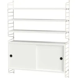 Hängeschrank mit Ablage Beige Weiß