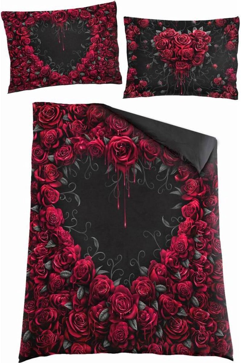 Spiral Bleeding Heart Unisex Beddengoed meerkleurig 100% katoen - Dekbedovertrek 135 x 200 cm en Kussensloop 50 x 70 cm
