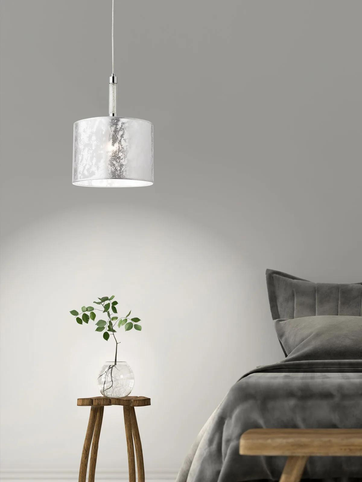 Astrid Susp Hanglamp Zilver E27 1x42W