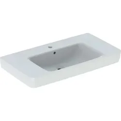 Geberit Renova Plan, Waschtisch mit Ablagefläche, 90x48 cm, 1 Hahnloch, mit Überlauf, 501702, 501.702.00.1, Farbe: Weiß