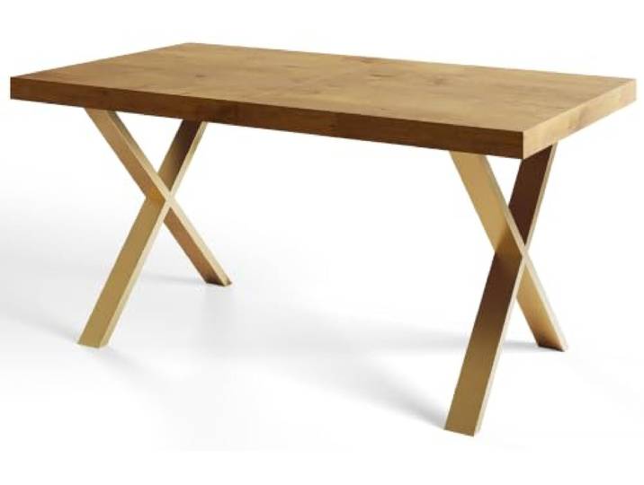AlpiMeble Rechteckiger Esstisch, Stabile Metallbeine, 140x80 cm, Lancelot Moderner Wohnzimmertisch, Küchentisch und Esszimmertisch, Tisch mit stabile Konstruktion, Kollektion Loft X