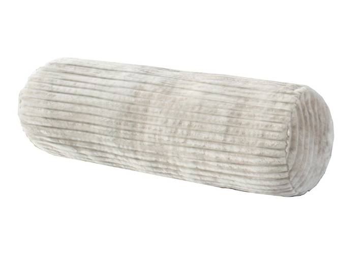 Nackenrolle GÖZZE Cord Optik , weiss (wollweiß), B:22cm, Polyester, Funktionskissen, Nackenrolle, mit samtweicher Oberfläche