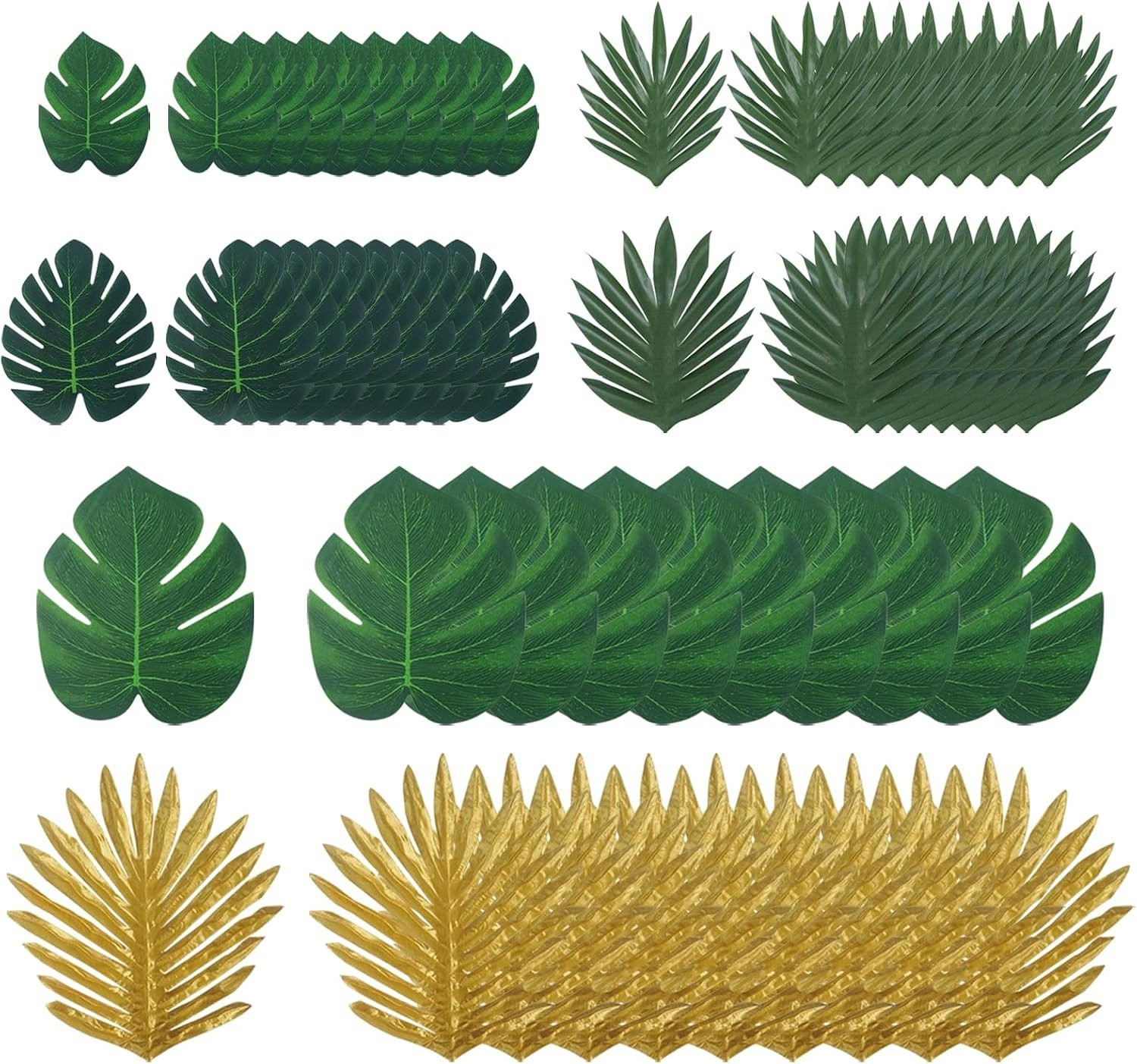 60 stuks kunstmatige palmbladeren voor tropische jungle decoratie bij feesten en bruiloften