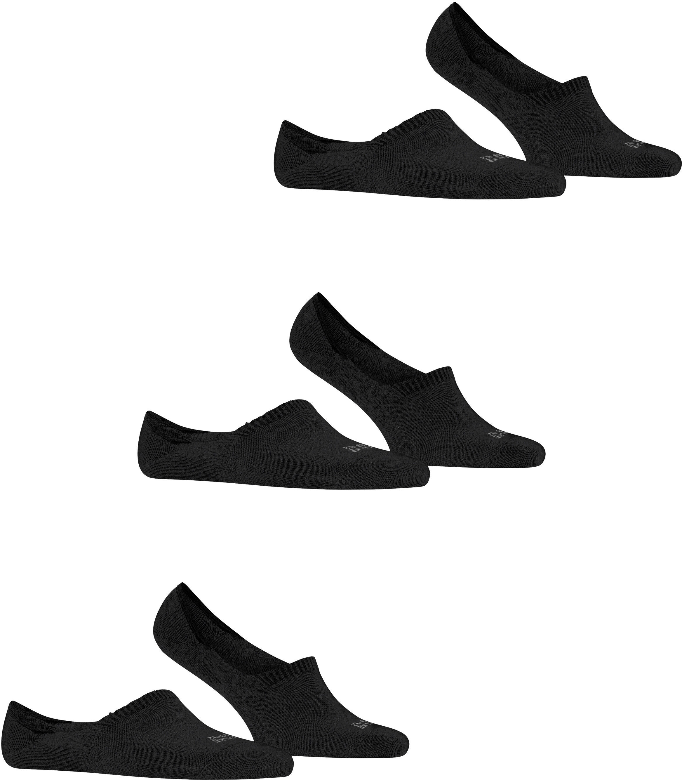Füßlinge FALKE "Step High Cut 3-Pack", Herren, Gr. 43-46, schwarz (schwarz (3000)), Obermaterial: 70% Baumwolle CO. 26% Polyamid PA. 4% Elasthan EL., glatt, Socken Füßlinge