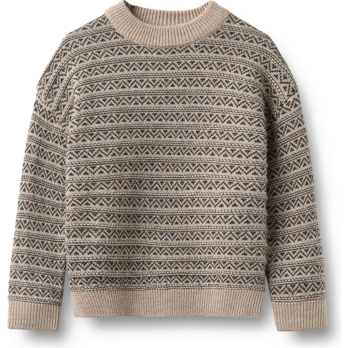 Wheat Jacquard Pullover Jens warm sand melange (9574) 110 2507-567-9574-110/5y