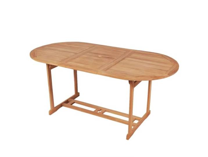Tmriohed Gartentisch 180x90x75 cm Teak Massivholz Esstisch Terrassentisch Robuster Balkontisch aus Teakholz mit 5 cm Schirmloch fuer geschuetzte Outdoor Mahlzeiten auf der Terrasse oder im Garten.
